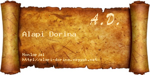 Alapi Dorina névjegykártya